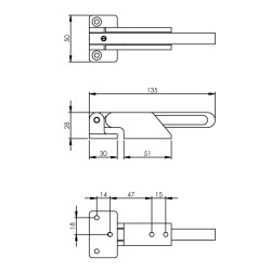 INTERSTEEL KIERSTANDHOUDER BINNENDRAAIEND CURVE RVS GEBORSTELD