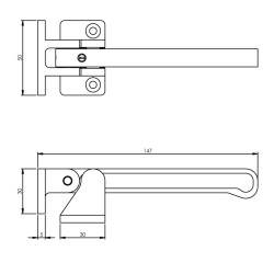 INTERSTEEL KIERSTANDHOUDER BUITENDRAAIEND CURVE RVS GEBORSTELD