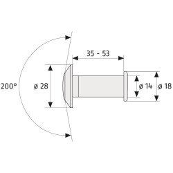 DEURSPION 35-55 MESSING 2200GC