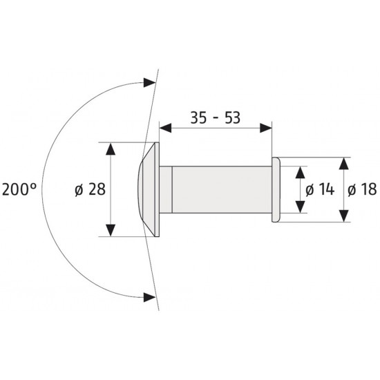 DEURSPION 35-55 MESSING 2200GC