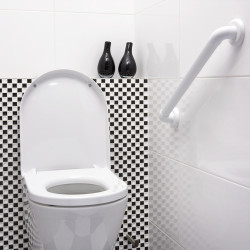 SECUCARE WANDBEUGEL BASIC - 60CM - GERIBBELD KUNSTSTOF - WIT