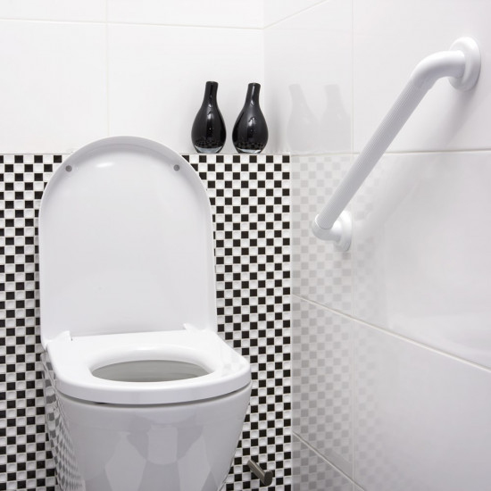 SECUCARE WANDBEUGEL BASIC - 60CM - GERIBBELD KUNSTSTOF - WIT