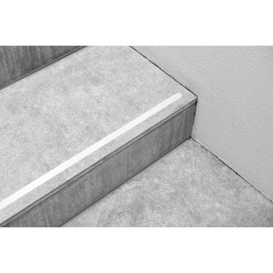 SECUCARE ANTISLIP STICKER - LANGWERPIG 19 X 600 MM - BINNEN & BUITEN (TRAP, 15 TREDEN) - WIT
