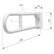 SECUCARE TOILETBEUGEL - OPKLAPBAAR - LENGTE 60CM - WIT