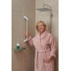 SECUCARE WANDBEUGEL 60CM - GREEP BLANK GEANODISEERD / MAT WIT