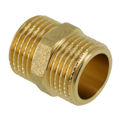 BONFIX DRAAD MESSING DUBBELE NIPPEL 3/4" BU.DR.