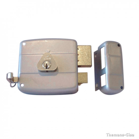 CISA OPLEGDEURSLOT/VASTE BUITENCILINDER/DM60/IN/DIN LINKS/ZILVER