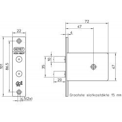 1008/2 GL.SL. SET 2 VEILIGHEIDSBIJZETSLOT, SKG*, DM47MM, KLAVIERSLEUTE