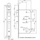 689/17-60 ROLSCHOOTDEURSLOT, DM60MM, PC72MM, VOORPLAAT RVS 24X235MM AF