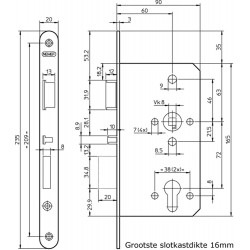 699/31-60 DR.4 PANIEKDEURSLOT, ZELFVERGRENDELEND, DM60MM, PC72MM, KRUK