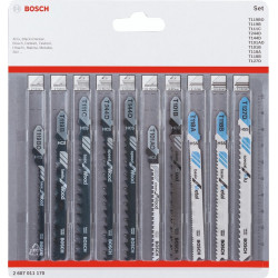 SET VAN 10 BLADEN VOOR HOUT EN METAAL JSB 83 - 92- 100 MM - BOSCH