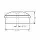 DEURBUFFER VLOER ROND 60 MM MAT NATUREL
