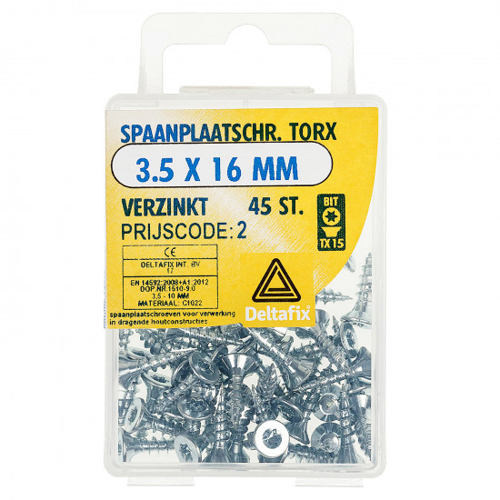 SPAANPLAATSCHROEF TX VZ 3.5X16 45 ST