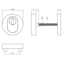 INTERSTEEL VEILIGHEIDSROZET SKG*** ROND KERNTREKBEVEILIGING RVS GEBORS