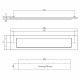 INTERSTEEL BRIEVENBUS MET KLEP/REGENRAND RVS GEBORSTELD