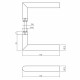 INTERSTEEL DEURKRUK JURA OP RONDE MASSIEVE ROZET ø¸53X10 MM RVS ZWART