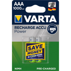OPLAADBARE BATTERIJEN VAN VARTA, MICRO AAA, 2 STUKS