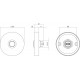 INTERSTEEL DEURBEL ROND VERDEKT ø¸53X10 RVS/MAT ZWART