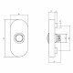INTERSTEEL DEURBEL OVAAL VERDEKT 65X30X10 MM RVS GEBORSTELD