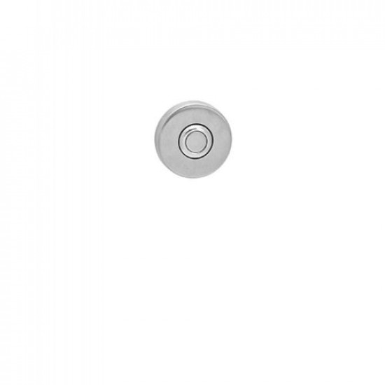 BELDRUKKER ROND RVS MAT
