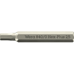 840/0 MICRO BITS HEX-PLUS VOOR BINNENZESKANT-SCHROEVEN, 2.5 X 30 MM