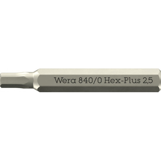 840/0 MICRO BITS HEX-PLUS VOOR BINNENZESKANT-SCHROEVEN, 2.5 X 30 MM