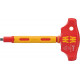 410 I VDE B VDE GEISOLEERDE ADAPTERSCHROEVENDRAAIER MET T-GREEP EN RATELFUNCTIE VOOR 1/4" DOPPEN, 1/4" X 130 MM