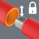 410 I VDE B VDE GEISOLEERDE ADAPTERSCHROEVENDRAAIER MET T-GREEP EN RATELFUNCTIE VOOR 1/4" DOPPEN, 1/4" X 130 MM