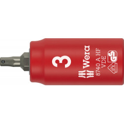 8740 B VDE HF ZYKLOP BITDOP, GEISOLEERD, MET 1/4" AANDRIJVING, MET VASTHOUDFUNCTIE VOOR BINNENZESKANTSCHROEVEN, 3 X 45 MM