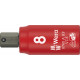 8740 B VDE HF ZYKLOP BITDOP, GEISOLEERD, MET 1/4" AANDRIJVING, MET VASTHOUDFUNCTIE VOOR BINNENZESKANTSCHROEVEN, 8 X 47 MM
