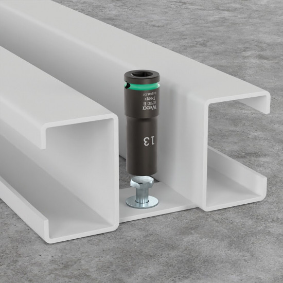 9660 DOP-MAGNEETSTRIP B IMPAKTOR DEEP 1 DOPPENSET, 3/8" AANDRIJVING, 10-DELIG
