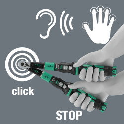 CLICK-TORQUE LOCK A 5 DRAAIMOMENTSLEUTEL, INSTELBAAR, TORQUE LOCK FUNCTIE, OMSCHAKELRATEL, RECHTSOM VASTDRAAIEN, 2,5-25 NM, 1/4" X 2.5-25 NM