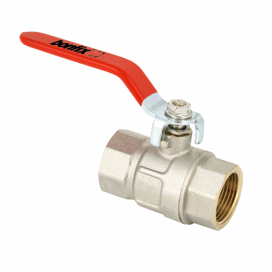 BONFIX KOGELKRAAN 3/4" BI.DR. X 3/4" BI.DR. + RODE HENDEL