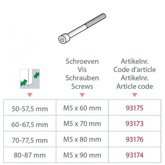CILINDERKOPSCHR. M5X90 VOOR VH ROZ. DD 80-87,5 MM