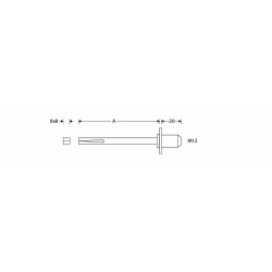 WISSELSTIFT DRAAIBAAR Q8MM M12X80MM YVZ