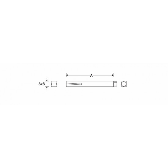 WISSELSTIFT MET MOER Q8X55MM YVZ