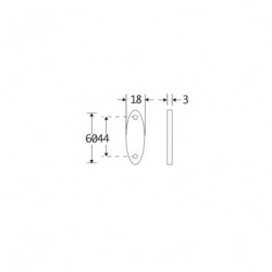 VULPLAATJE 3MM RAAMBOOM OVAAL MGG