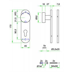 AFDEKSCHILD PL RVS MAT PC72 KS