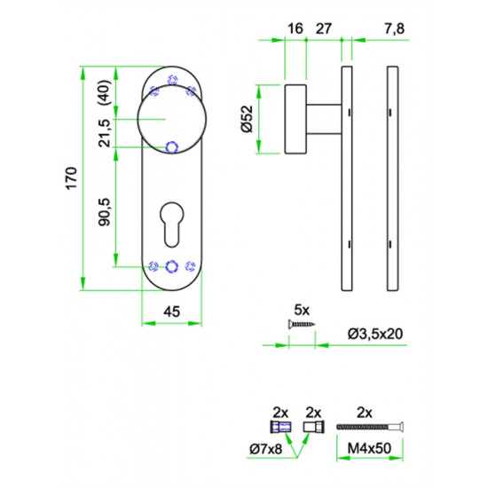 AFDEKSCHILD PL RVS MAT PC72 KS