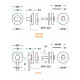 WC GARNITUUR PL RVS MAT MIVA NOODONTGR. WC 8MM R/W/G