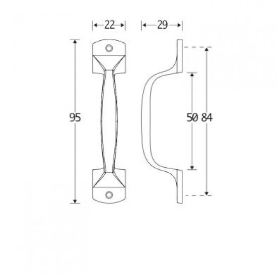 DEURGREEP ELEGANT 95MM MMZ