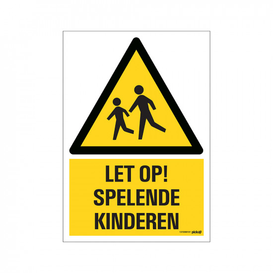 BORD LET OP SPELENDE KINDEREN 230X330 MM