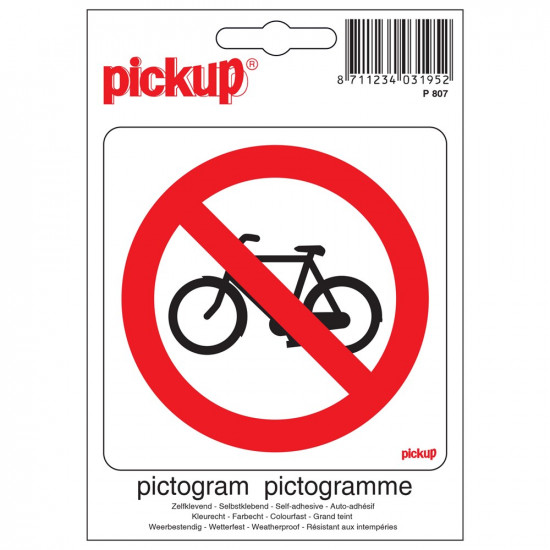 VERBODEN RIJWIELEN 10X10 P807