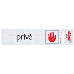 BORD ALULOOK PRIVE 165X44 MM ZELFKLEVEND