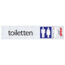 BORD ALULOOK TOILETTEN 165X44 MM ZELFKLEVEND