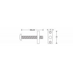 BELEGSCHROEF BOL 38X6MM YZ
