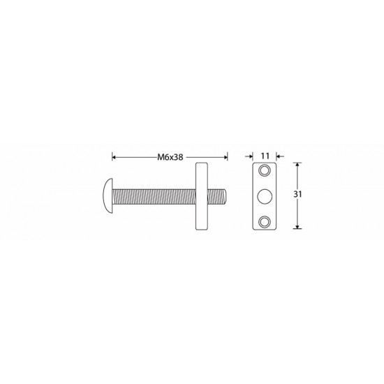 BELEGSCHROEF BOL 38X6MM YZ