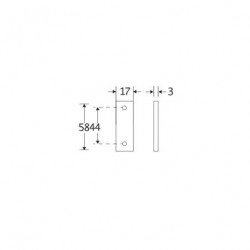 VULPLAATJE 3MM RAAMBOOM RECHTHOEKIG MGC