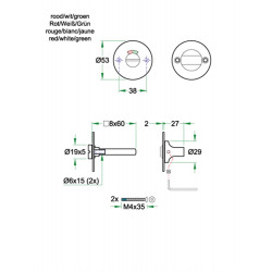 WC GARNITUUR SF RVS MAT WC 8MM