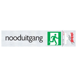 BORD ALULOOK NOODUITGANG 165X44 MM ZELFKLEVEND